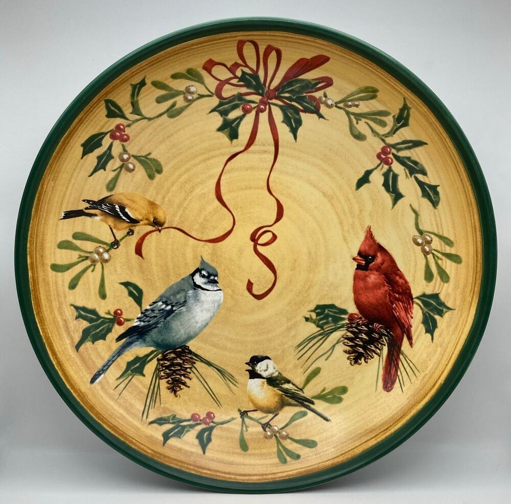 Lenox earthenware Winter Greetings Low Fruit Pasta Bowl